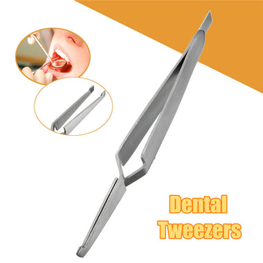 Stainless Serrated Dental Tweezers